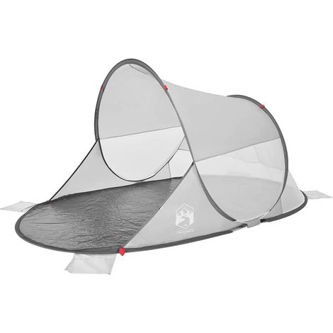 vidaXL Tienda de playa pop-up impermeable gris (1/2)