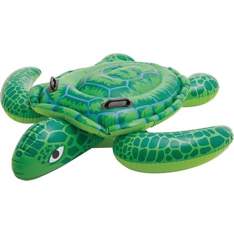 Intex Lil' Sea Turtle Ride on 1.50m x 1.27m Swimming Pool Beach Toy 57524NP
