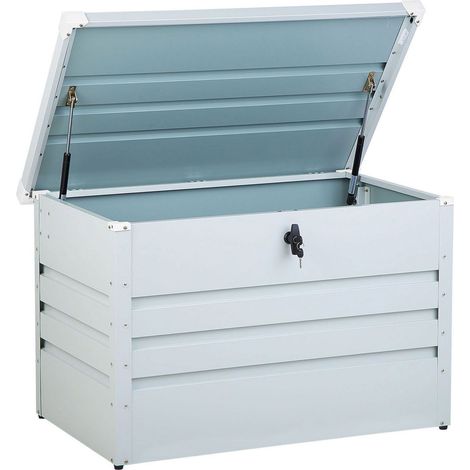 Caja de almacenamiento para exterior de acero galvanizado gris claro 300L Cebrosa (1/5)