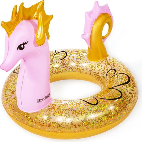 Salvagente ciambella gonfiabile Cavalluccio Marino Glitter BestWay 36305 (1/5)