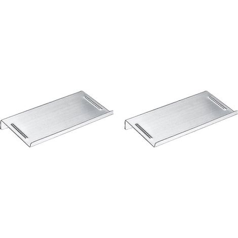 Deux mini supports/supports muraux en acier inoxydable pour téléphones portables, destinés aux toilettes de salle de bain, dotés d'une conception antidérapante et d'une finition argentée brossée. (1/5)