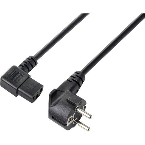 Sygonix SY-5243886 Kaltgeräte Anschlusskabel  Schwarz 7.50 m