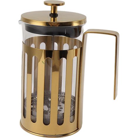 This French press coffee maker, made of high-quality borosilicate glass and 304 stainless steel, is heat-resistant and ideal for home, camping, and travel. (Zekai)