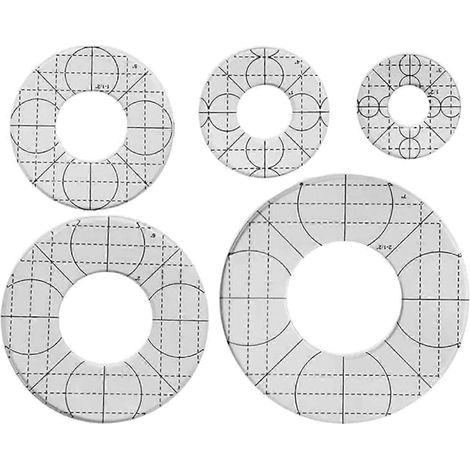 Acryl-Patchwork-Lineal-Set – 5-teilig – Multifunktionales Nähwerkzeug, Quiltvorlagen, Maßlineale für Kleidungsstücke (1/5)