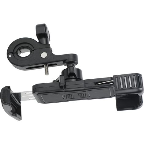 Support téléphone vélo étanche, support GPS moto VTT électrique noir antichoc, support navigation smartphone robuste (1/5)
