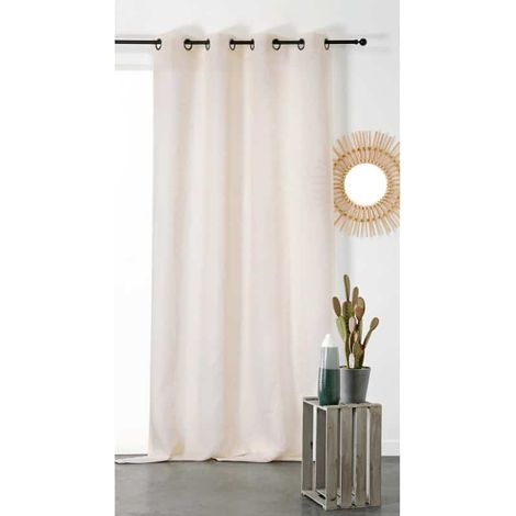 Voilage Pur Lin - 145x260cm - Ecru (1/2)
