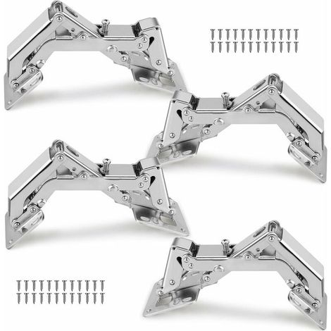 4pcs Screw-on Hinge Spring Opening Angle Cabinet Hinge 165° Door Hinges for Cabinet Door Repair Furniture Hinges for Wooden Doors (1/5)