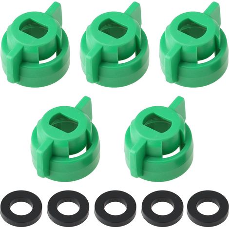 Lot de 5 Capuchons de Buse de Pulvérisation avec Joint pour Pulvérisateur de Machines Agricoles (vert) (1/5)