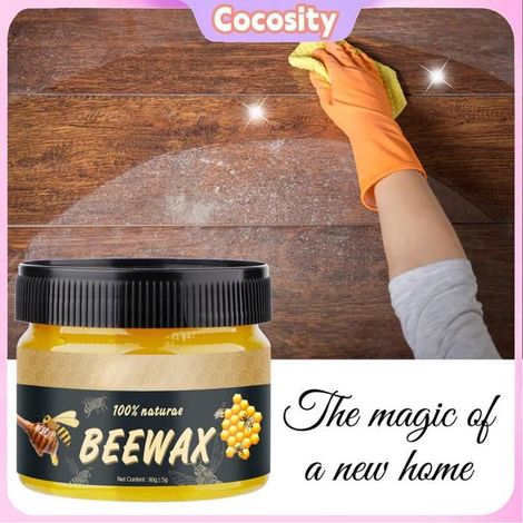 Cocosity Cire d'abeille nettoyante pour meubles en bois eelhoe Nettoyant pour meubles en bois en conserve Cire à outillage vernis (1/5)