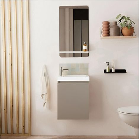 Mueble lavabo LISA + espejo + grifería