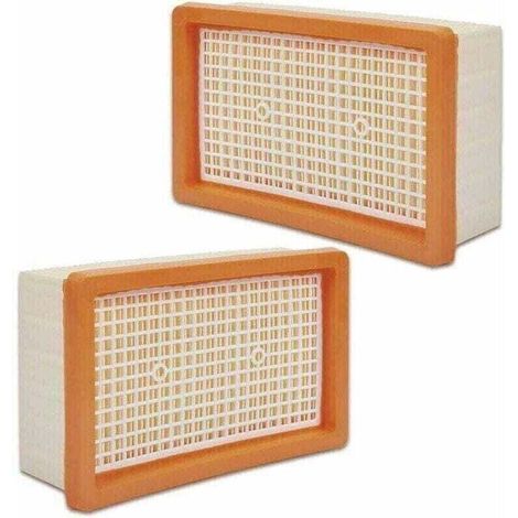 Juego de 2 filtros planos plisados compatibles con aspiradoras multiusos Kärcher Mv4 / Mv5 / Mv6 / Wd4 / Wd5 / Wd6. (1/5)