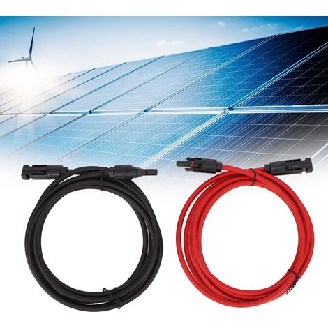 Paar 6 mm² Solarkabelverlängerungen mit MC4-Steckern für 4 m Photovoltaik-Solaranlagen (1/5)