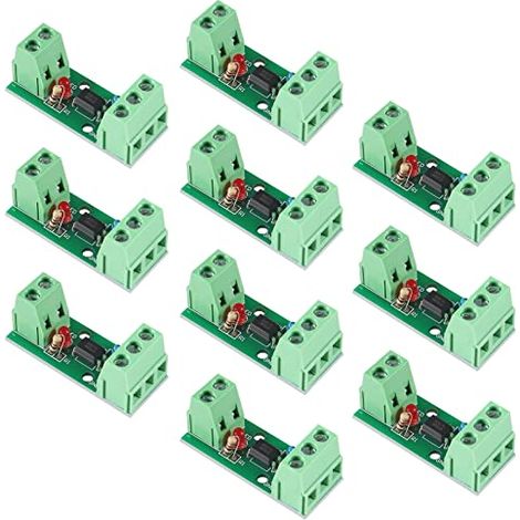 Lot de 10 modules d'isolation optocoupleur 1 canal 12 V PC817 EL817 photoélectrique 1 voie Opto PNP NPN convertisseur de signal support PLC Drive Motor Board (1/5)