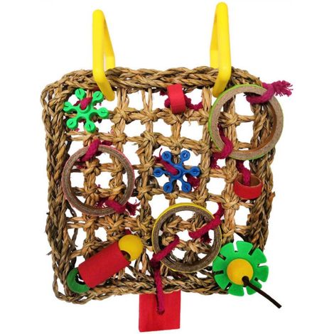 Jouet pour Oiseaux, Perruches, Nourriture à Mâcher, à Mâcher, Jouets pour Perroquets, Nourriture pour Oiseaux, Mur d'escalade et Alimentation pour Perruches, pour Petites et Moyennes(A) (1/4)