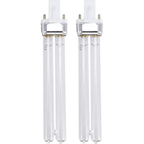 Lot de 2 lampes de désinfection ultraviolette UV de 11 W pour stérilisation d'aquarium (culot G23) SZRH AC (1/2)