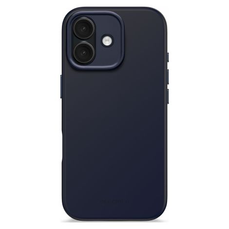 Coque arrière en silicone antimicrobien Decoded - Étui de protection en silicone compatible MagSafe pour iPhone 17 (bleu marine véritable)