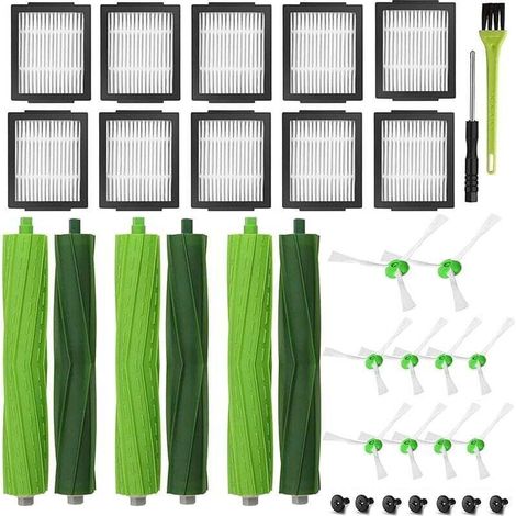 Parti di ricambio per iRobot i7 i7+ i3 i3+ i4 i4+ i6 i6+ i8 i8+ j7 E5 E6 E7, accessori Roomba, 3 paia di spazzole Princip-Crezuo-Crezuo