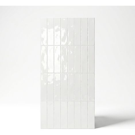 Carrelage Mur Ceramic Connection White Brillante 7,5x30 cm (1/5)