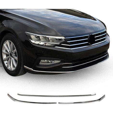 OMAC Moulure de Grille de Calandre pour VW Passat B8 2019-2023 INOX Chromé 3Pcs