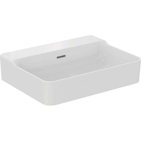 Lavabo CONCA 600x450x165mm bianco senza foro rubinetto, con troppopieno IDEAL STANDARD (1/5)