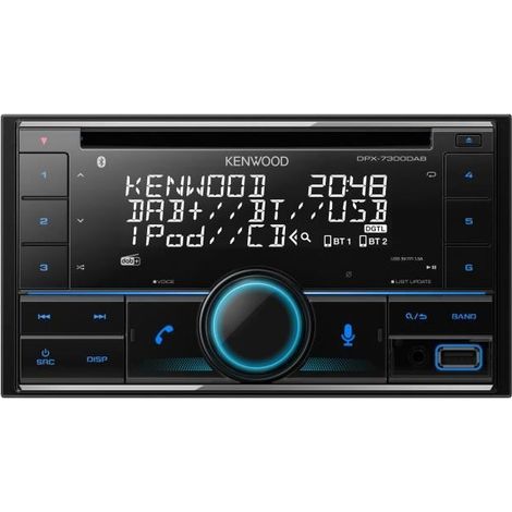 Kenwood DPX-7300DAB Autoradio 2 DIN port pour commande au volant, tuner DAB+ X229602 (1/3)