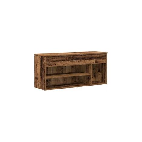 Banc à chaussures vieux bois 102x30,5x45 bois d'ingénierie (1/5)