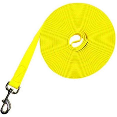 Robuste Hundeleine 10-50 Fuß, verwicklungsfrei, angenehm zu laufen, gelbes Ziermuster, 3 Meter, starke, rutschfeste Hundeleine.
