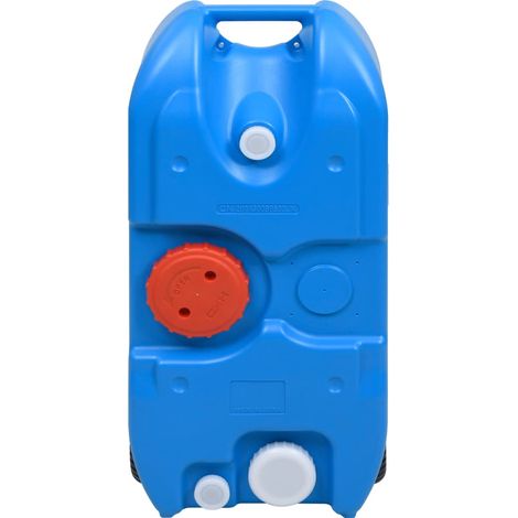 Réservoir d'eau sur roues pour camping 40 L Bleu