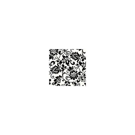 Pellicola Adesiva decorativa Fiorato Bianco Nero