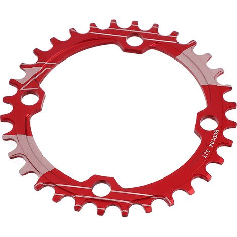 Plateau rond étroit-large Lebycle 104BCD pour VTT, 32 dents, rouge (1/5)