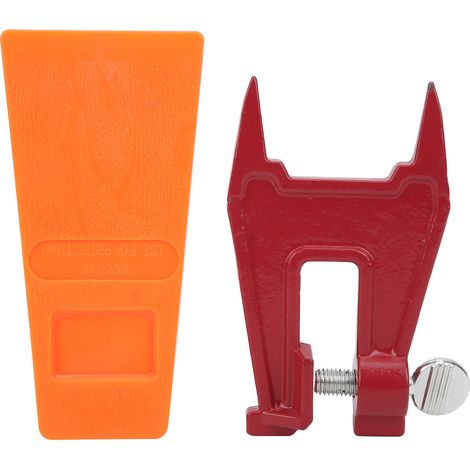 Coin d'abattage orange de 5,5 pouces pour la coupe d'arbres forestiers avec accessoires de support et plaque de guidage
