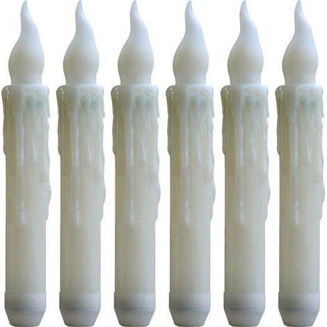 VURAHOME -Lot de 6 Bougies, Lumières Bougies à LED sans Flamme Vacillante Bougies électrique avec Télécommande, Décorations pour maison, table, fête, mariage, anniversaire (1/5)