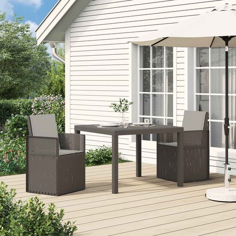 Sillas de comedor de jardín 2 pcs Gris Claro PP