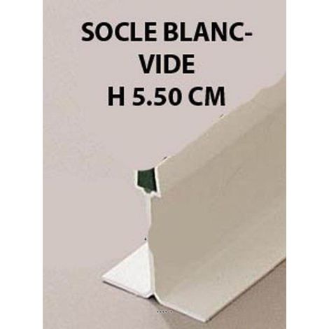Separateur barrette nu sans feuillage L 75 cm socle blanc H 5,5 cm