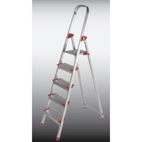 Escalera Domestica Tijera 0,60Mt 3 Peldaños Aluminio  New Plus Ktl