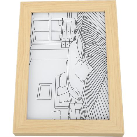 Tableau lumineux LED, 3 modes d'éclairage, alimentation USB, acrylique et bois, décoration à faire soi-même pour la maison, la chambre ou le bureau, L 32 x 23 x 3 cm (1/5)