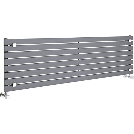 Milano Capri Anthracite Horizontal Single Flat Panel Radiator - 472mm x 1600mm (1/5)