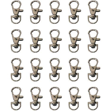 Lot de 20 crochets métalliques pour porte de cage à oiseaux de compagnie empêchant l'ouverture par griffe (1/3)