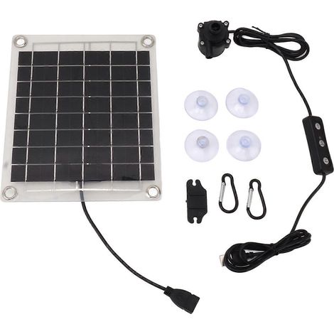 20-W-Solar-Tauchpumpen-Set für Springbrunnen, Teiche, Vogeltränken und Bewässerung einstellbarer Wasserdurchfluss mit Schalter