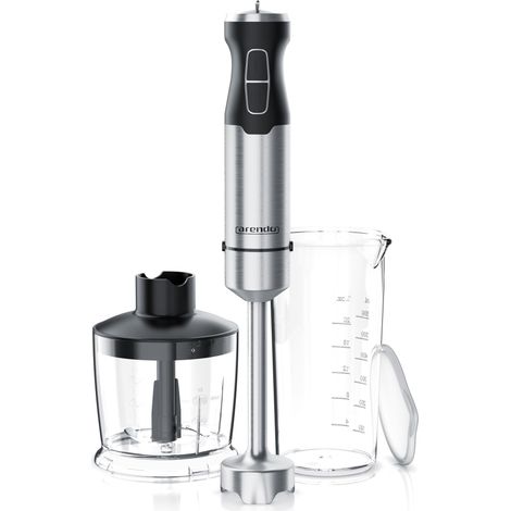 Arendo Edelstahl Stabmixer Set - vierflügeliges Messer - Pürierstab - Variabler Geschwindigkeitsregler (1/5)