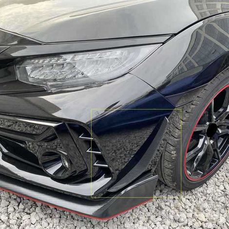 1 pair of front bumper trim strips for 2019-2021 Honda Civic Type-R (1/4)