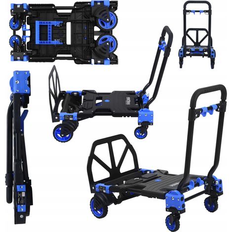 Carrello da magazzino pieghevole 2 in 1 con piattaforma, portata 150 kg, Kraft&Dele (1/5)