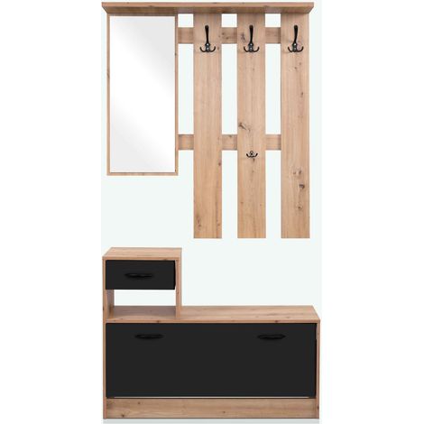 Rudolf  Legno laminato - Quercia Artisan/nero (1/3)