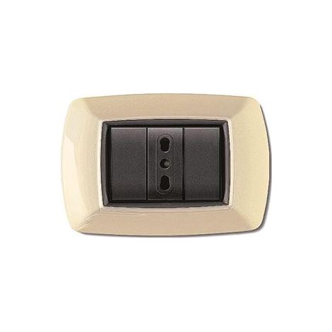 PLACCA LIFE MOD. LIVING PLAST. AVORIO 3P ELETTROCANALI PZ 10,0