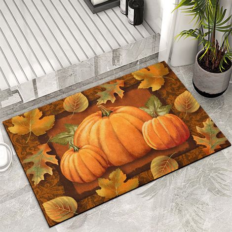 Tapis De Bain Non Glissant - Motif Citrouille - En Terre Diatomée Et Caoutchouc - Pour Salle De Bain Douche Baignoire Toilette - 40x60 cm - 1 Pièce (1/5)