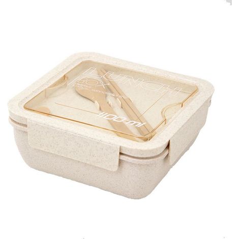 Lunch Box Bento Box Bote Djeuner en Plastique pour Enfant Adulte 850ml Boite Bento Bote Repas avec Trois BAC ALIMENTAIRE (1/4)