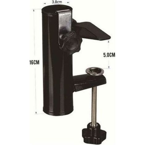 Clip Parasol - Fixation Métallique pour Balcon - Pour Garde-Corps jusqu'à 3,8 cm - 1 Pièce (1/5)