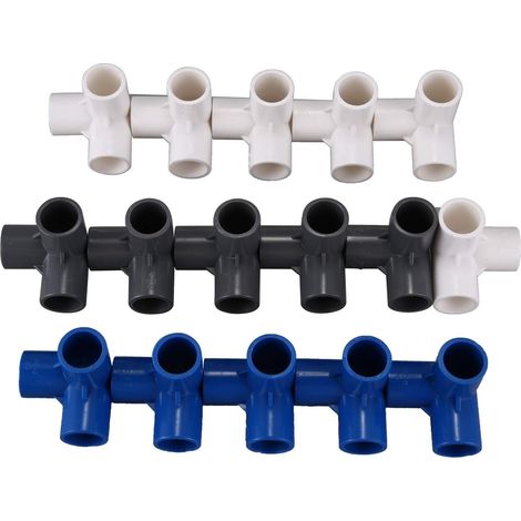 Pack of 16 20mm PVC plastic T-fittings for garden hose (1/5)