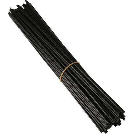 Set di 40 bacchette per saldatura in PP per pistole per saldatura plastica/pistole ad aria calda, 250 mm, nere, K17576B (1/4)
