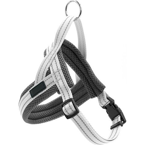 Reflektierendes Nylon-Hundegeschirr und Leine, verstellbare Weste und Leine für große Hunde und Welpen (Größe L). (1/4)